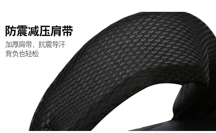 国潮风通勤双肩包15.6寸大号简约黑色电脑背包中大学生书包详情13