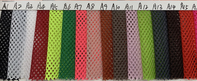 In-stock polyester hexagonal mesh fabric C003, three-hole and small-mesh lining fabric for luggage, handbags, sportswear and school uniforms pic 8