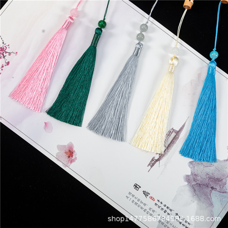 双面八瓣刺绣古典圆扇中国汉服古风长柄流苏旗袍仙鹤透明舞蹈扇子详情15