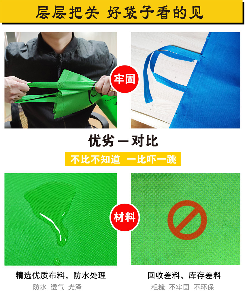 Wholesale of hot-pressed three-dimensional non-woven fabric bags in stock, custom-made non-eco-friendly bags, and customized laminated non-woven fabric handbags pic 3