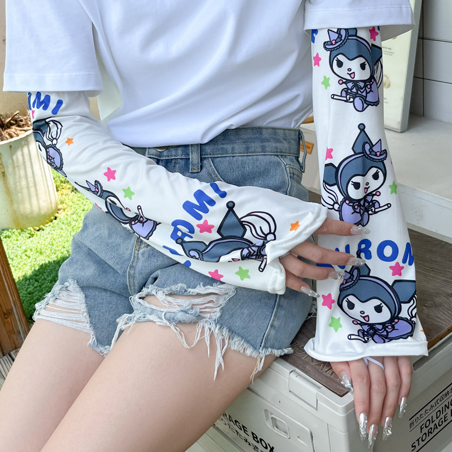 网红新款高颜值宽松防晒冰袖女学生夏季新款冰丝袖套防紫外线手袖详情17