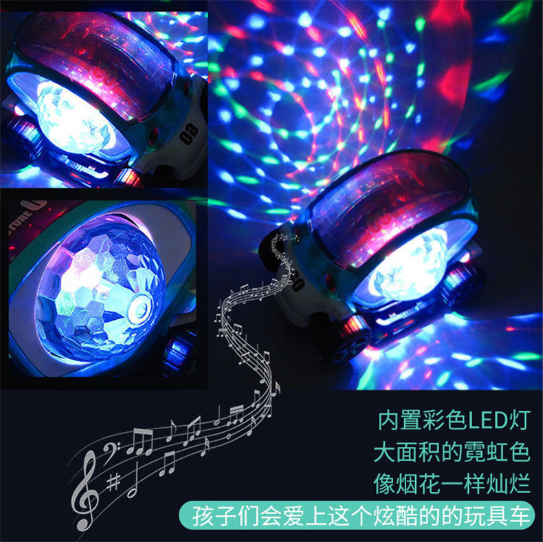 抖音网红同款玩具电动声光跳舞玩具自动行走音乐男女孩卡通玩具车详情4
