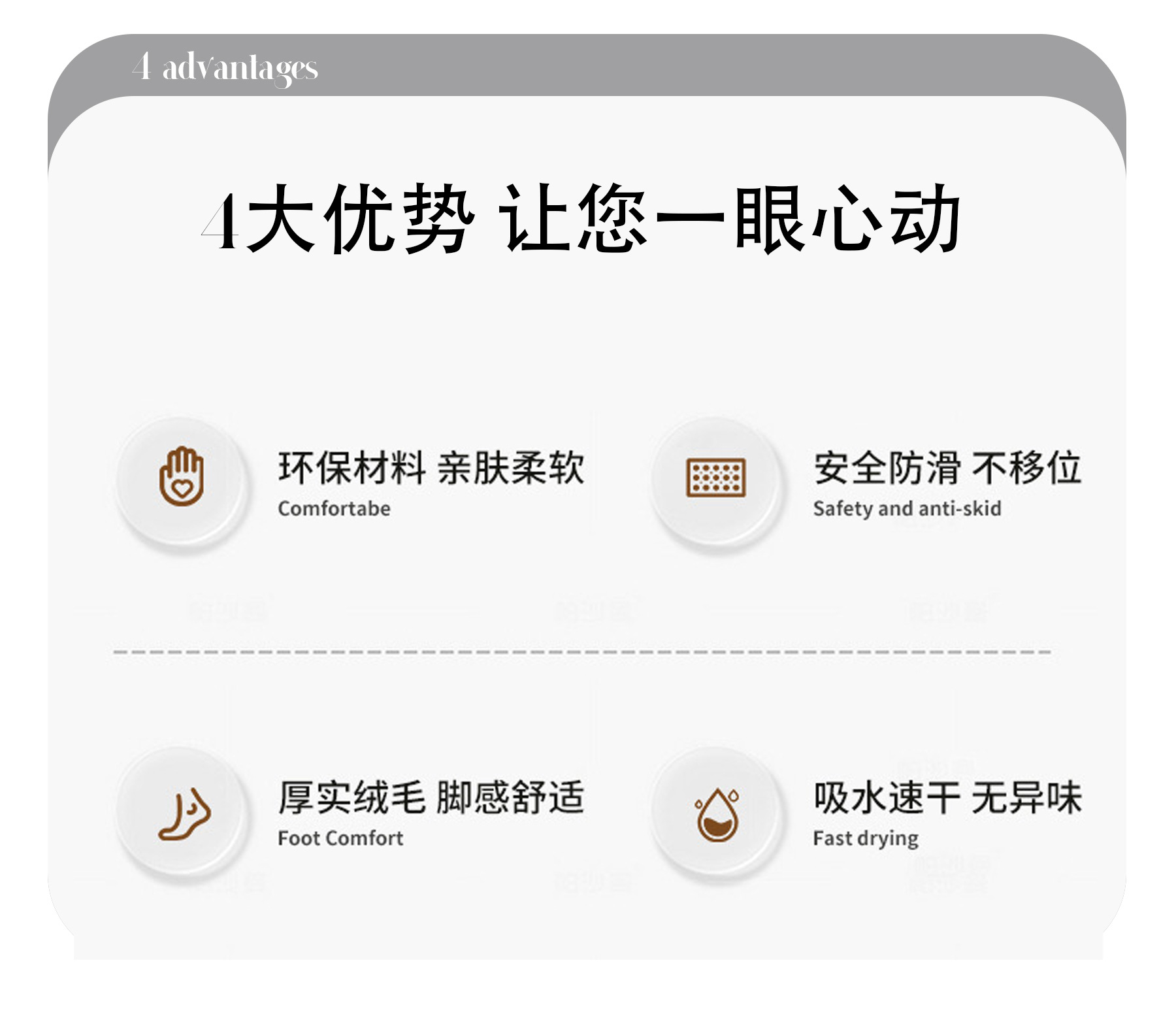 植绒苔藓异形长毛簇绒地毯 ins威尔顿机织加密可折叠防滑垫详情4