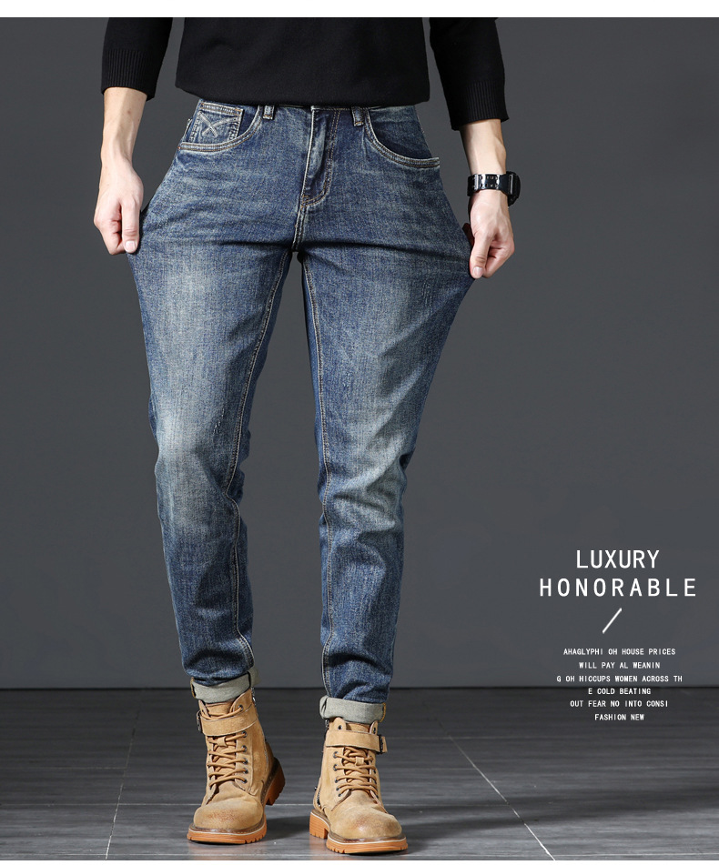 美式大牛直筒牛仔裤男秋季新款潮牌修身舒适柔软水洗休闲百搭长裤详情17