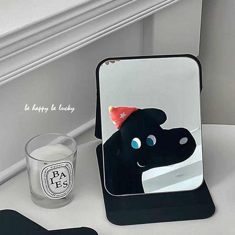 镜子折叠女学生化妆可立家用台式教室随身便携宿舍高清桌面梳妆镜详情9