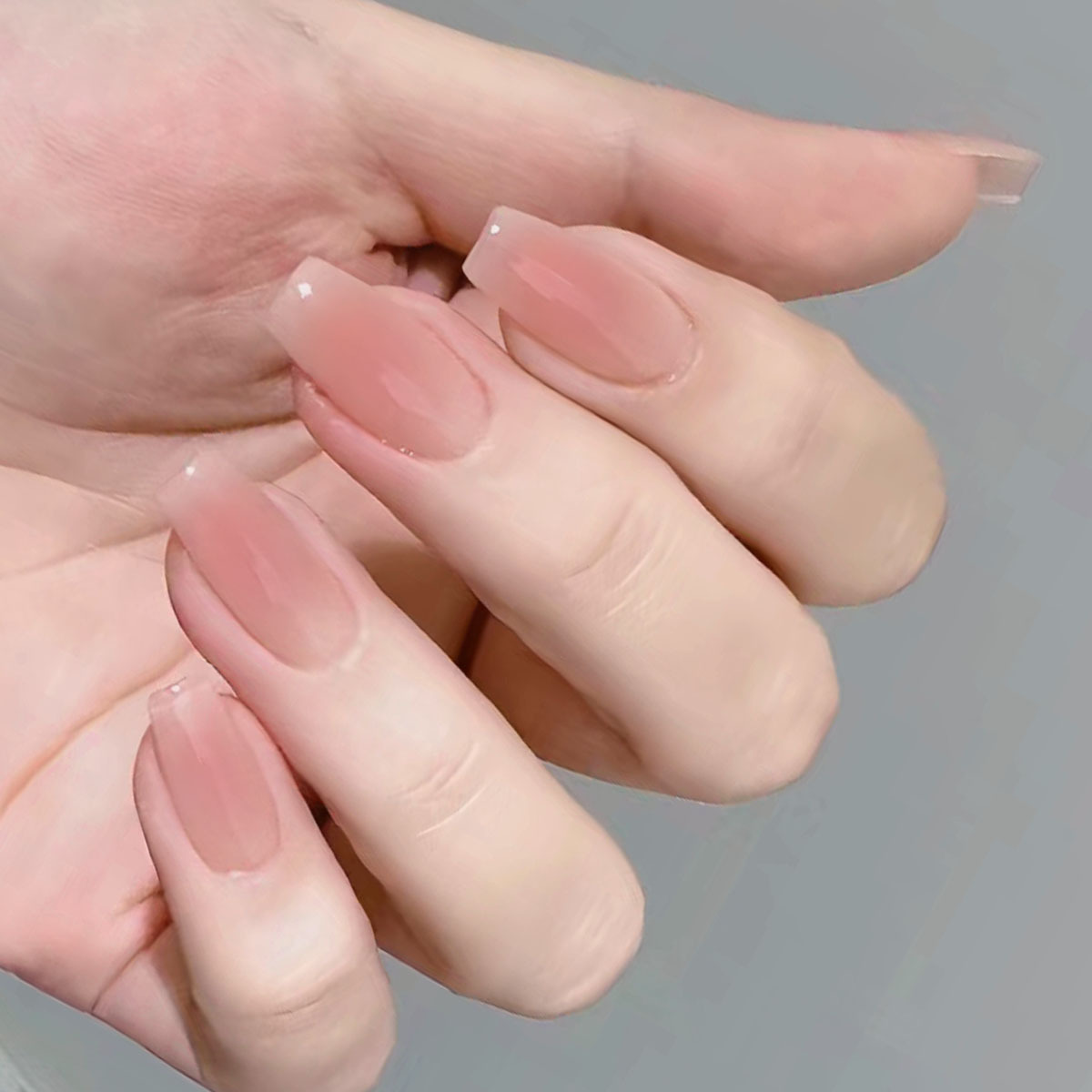Wholesale of semi-finished finished peach blush nail pads, prefabricated nail pads, wearable nail pads, coded nail patches, gradient false nails pic 17
