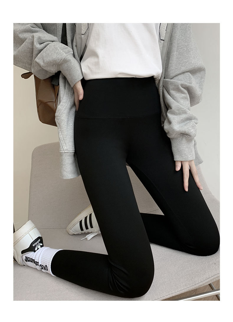 春秋鲨鱼裤紧身高腰收腹提臀芭比裤瑜伽薄黑色打底裤女生外穿批发详情28