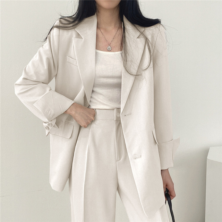 卡其色西装外套女2023新款春秋季韩版小西服套装女士休闲气质上衣详情29
