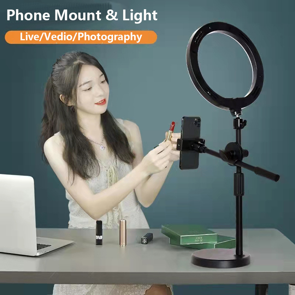 Desktop professional shooting fill light, live streaming online classes, Douyin food anti-shake stick, Internet celebrity selfie, mobile phone overhead shooting stand pic 12