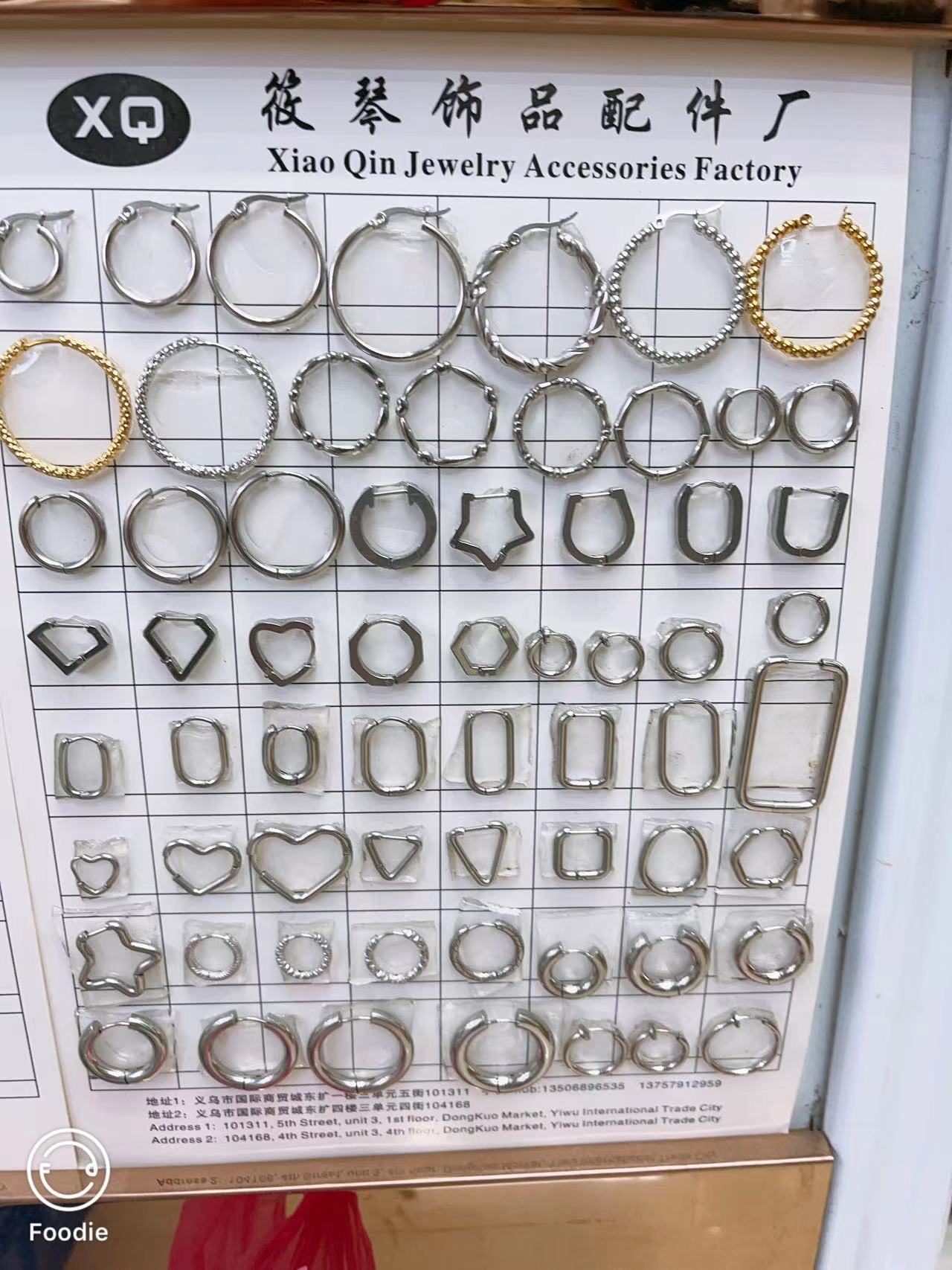 跨境热销 DIY饰品配件不锈钢耳钉耳坠肚脐钉耳环耳扣不规则几何体详情16