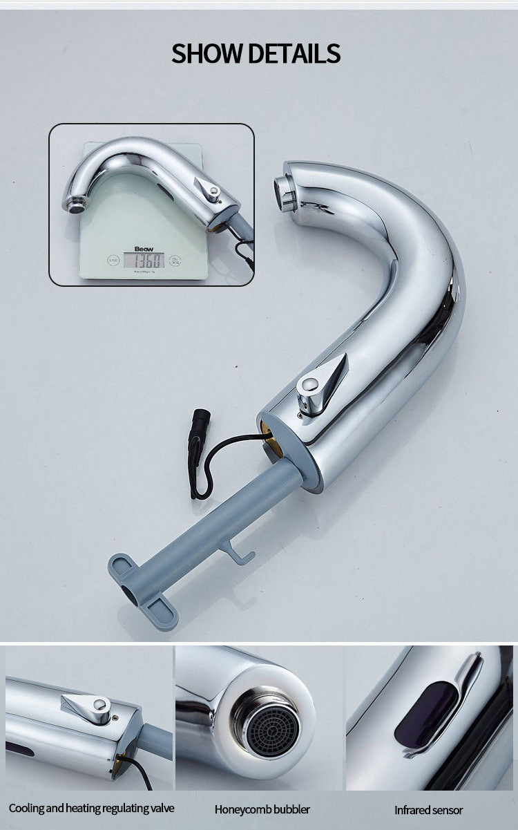 Infrared sensor faucet for bathroom countertop basin, fully automatic sensor cold and hot single cooling, smart home for kitchen pic 38