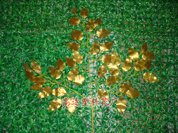 仿真豆花花枝豆花叶子 仿真榕树叶 仿真树叶金色榕树叶仿真紫藤枝详情14