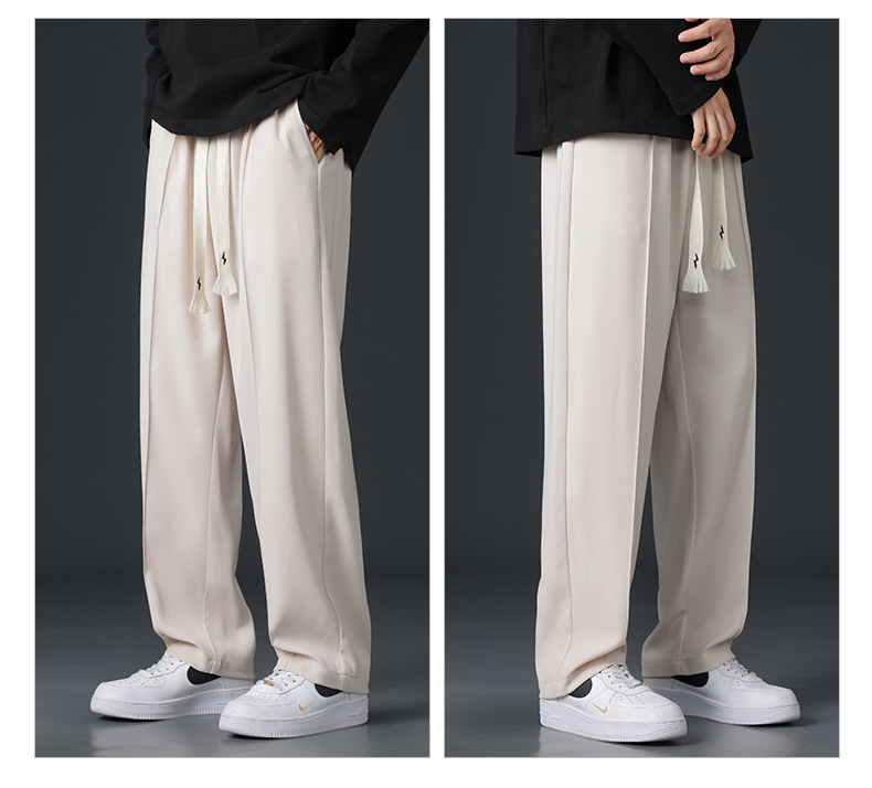 重磅裤子男士春秋季宽松直筒卫裤男款潮牌秋冬装运动百搭休闲长裤详情18