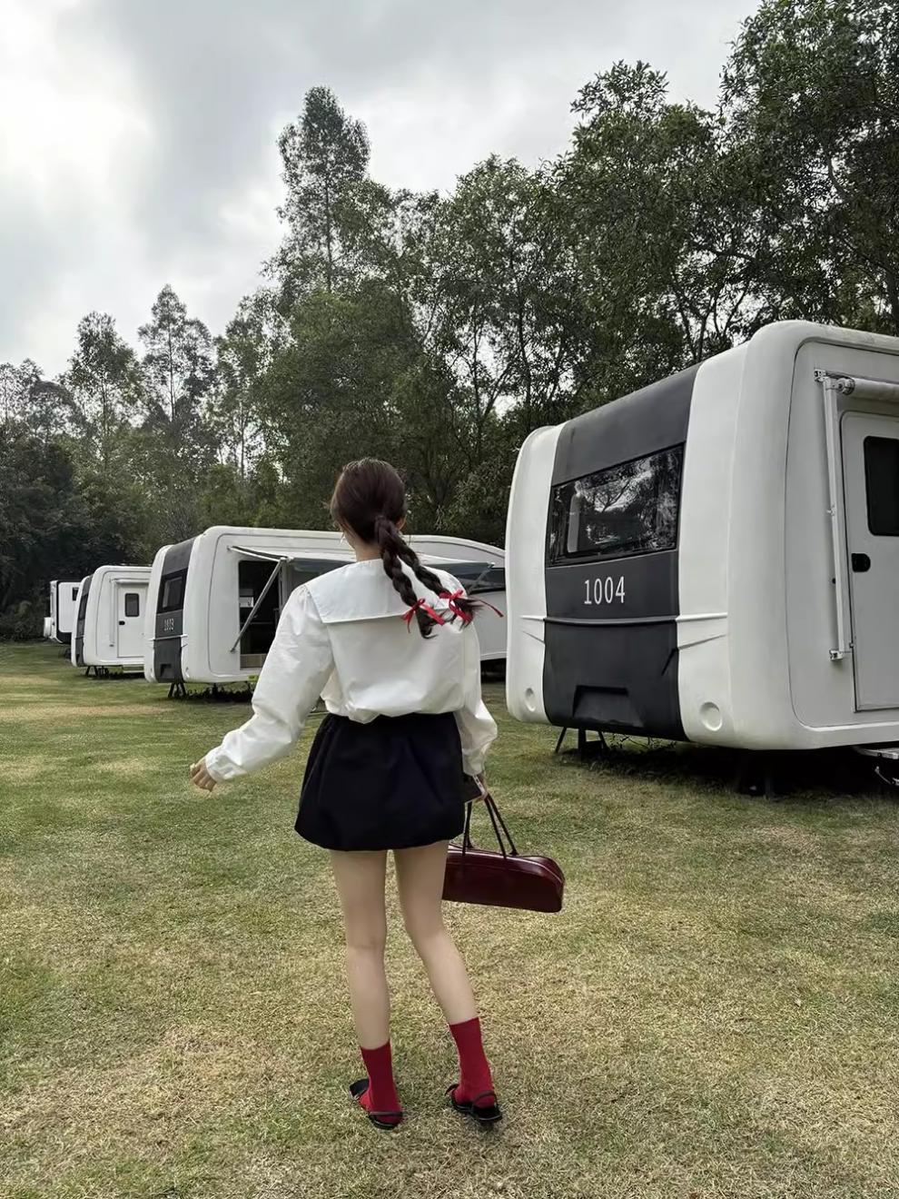 韩系设计感小众蝴蝶结娃娃领白色衬衫女2024春秋新款内搭别致上衣详情20