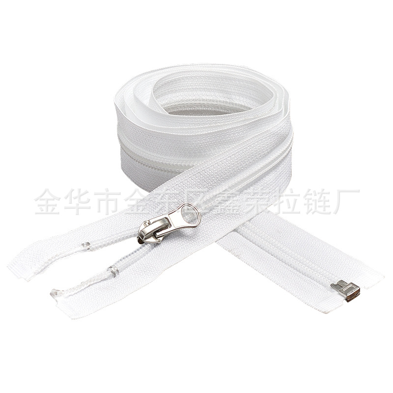 Factory wholesale No. 5 nylon tail-pull chain clothing, tents, sleeping bags, down jackets, metal zippers available for customization pic 9