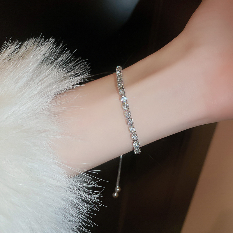 Korean fashion Zircon adjustable bracelet, a light luxury and high-end style bracelet, is unique and versatile, a new type of elegant jewelry pic 48