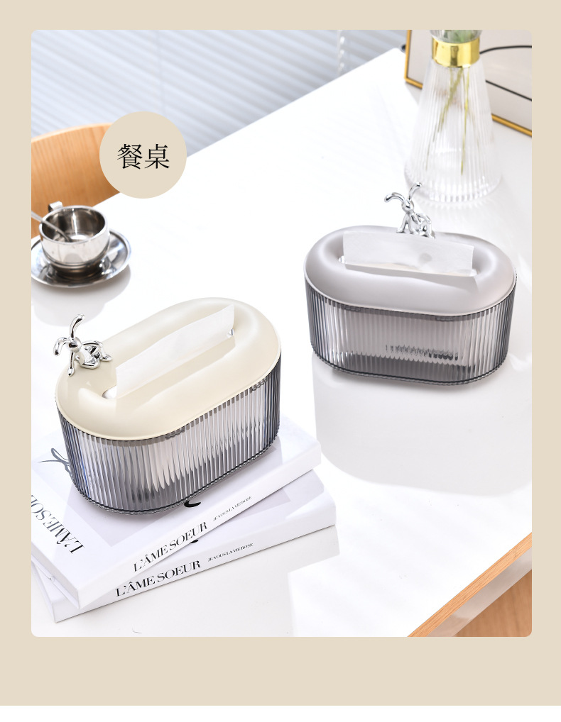 Light luxury bathroom face towel box, storage box, decorative cream-style tissue box, living room coffee table, tissue box, household toilet paper pic 16
