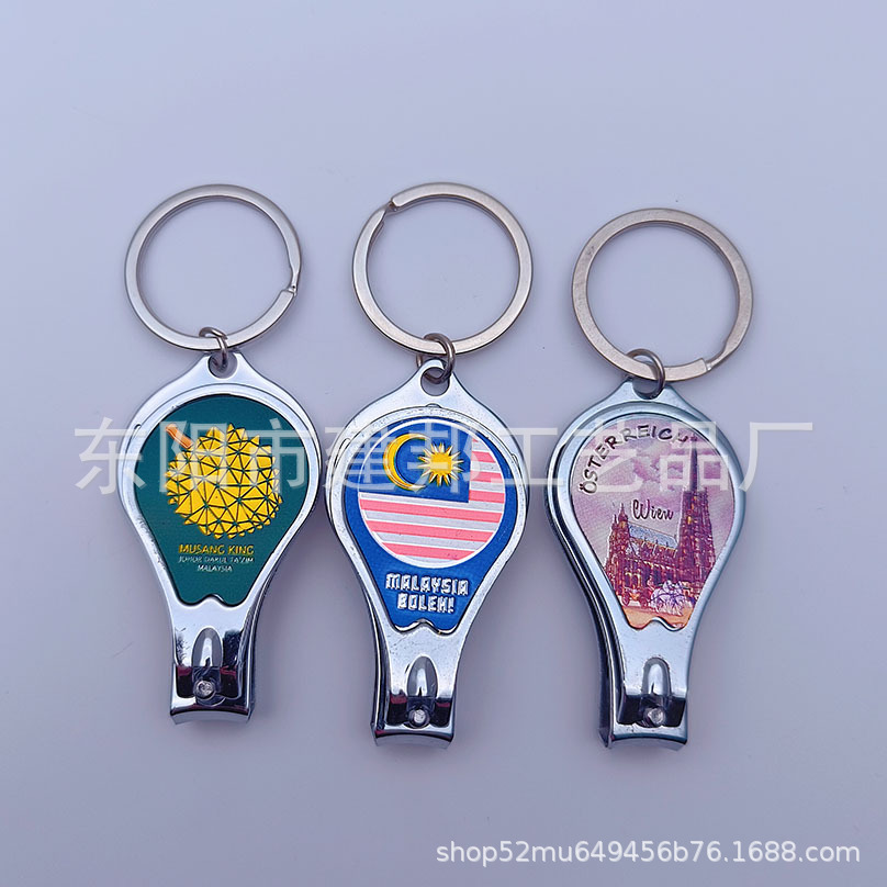 厂家定制旅游纪念品法国英国马德里马来西亚锌合金指甲刀详情7