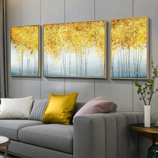 客厅现代简约装饰画酒店大尺寸手绘油画沙发背景墙抽象轻奢挂画详情4