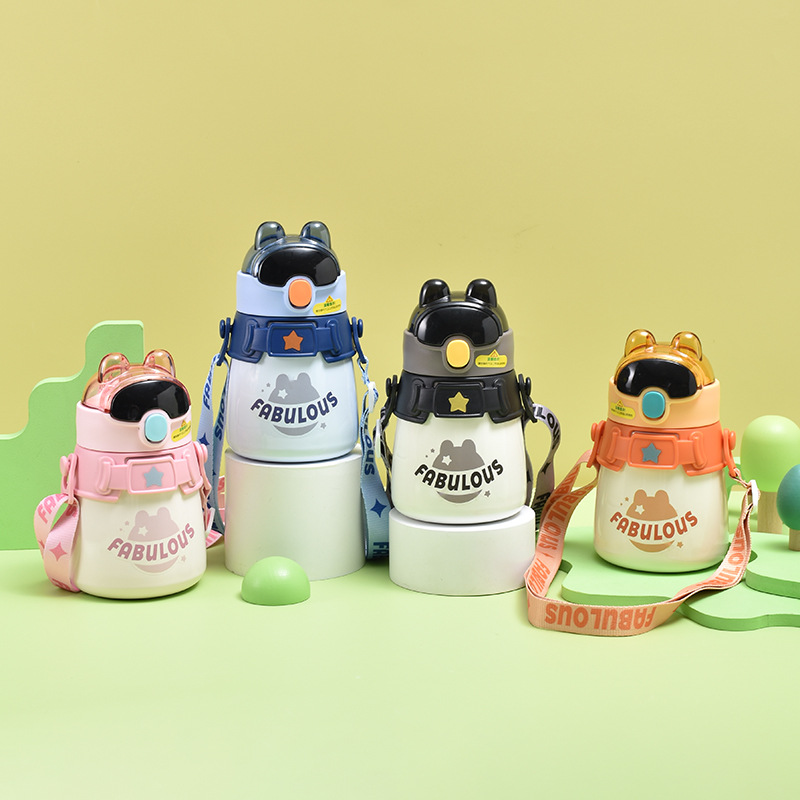 Wholesale of new 304 stainless steel simple and bountiful lid pea cups, mini and portable thermos cups for students pic 2