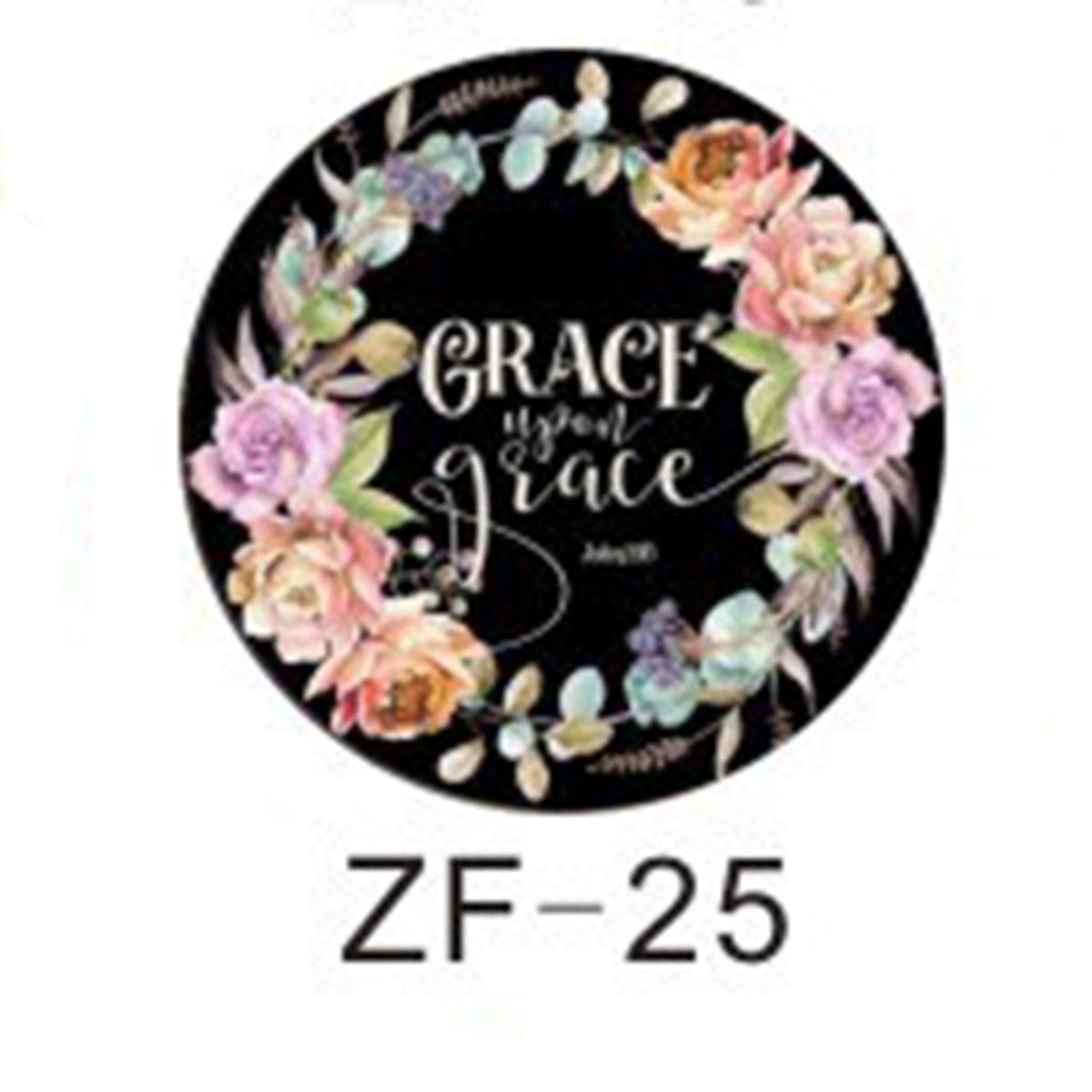 时光宝石水晶玻璃花环励志系列亚马逊diy饰品配件英文图案徽章详情31