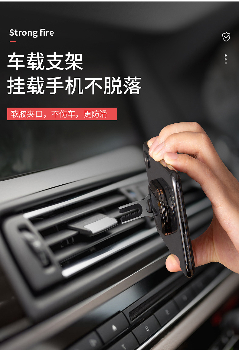 Factory direct supply USB charging mobile phone stand cigarette lighter, multi-functional three-in-one car silent cigarette lighter pic 4