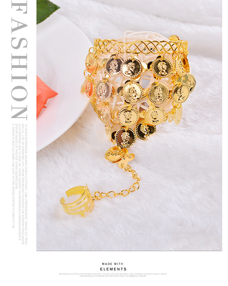 肚皮舞服装饰品首饰戒指手链手环舞蹈表演指环手链印度舞演出配饰详情17