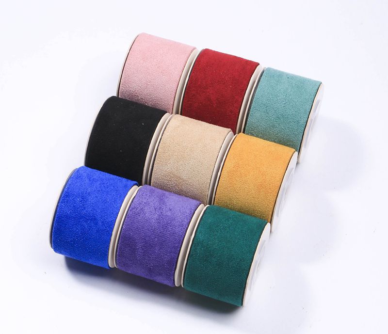 Single-sided solid-color Chenille webbed DIY bow hair accessory, pet chest lead, floral shoes, floral top hat, deerskin strap pic 3