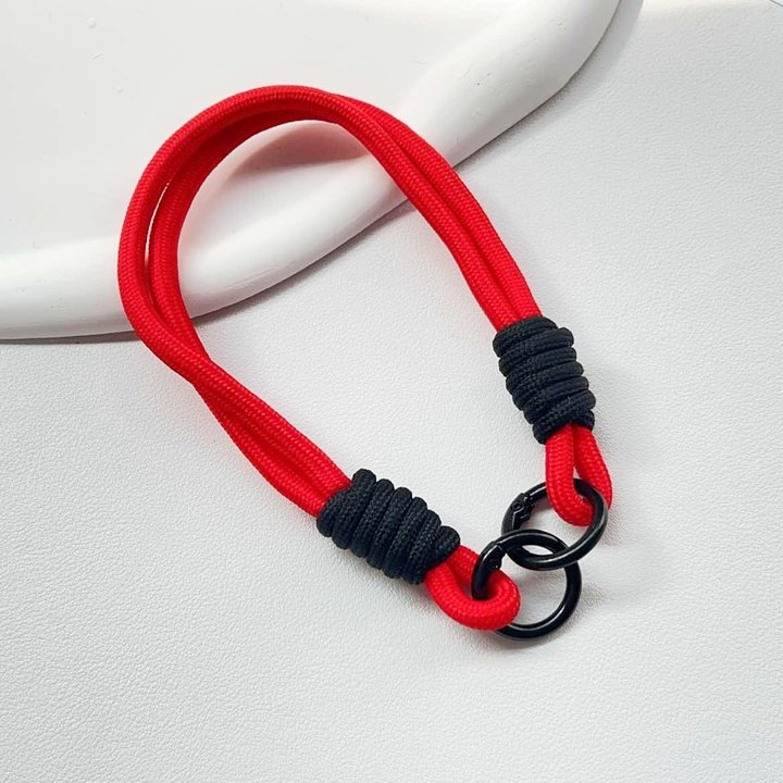 简约ins拼色编织绳短款手机挂绳ccd相机挂件手提挂饰男女腕带双扣详情5