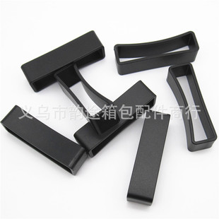 厂家直销5CM车缝口字扣  塑料黑色车缝方扣 两档扣 车线塑料扣详情6