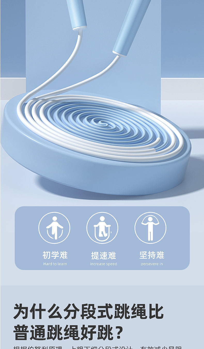 学生中考专用跳绳健身器材儿童专业竞速训练跳绳体育运动文体用品详情6