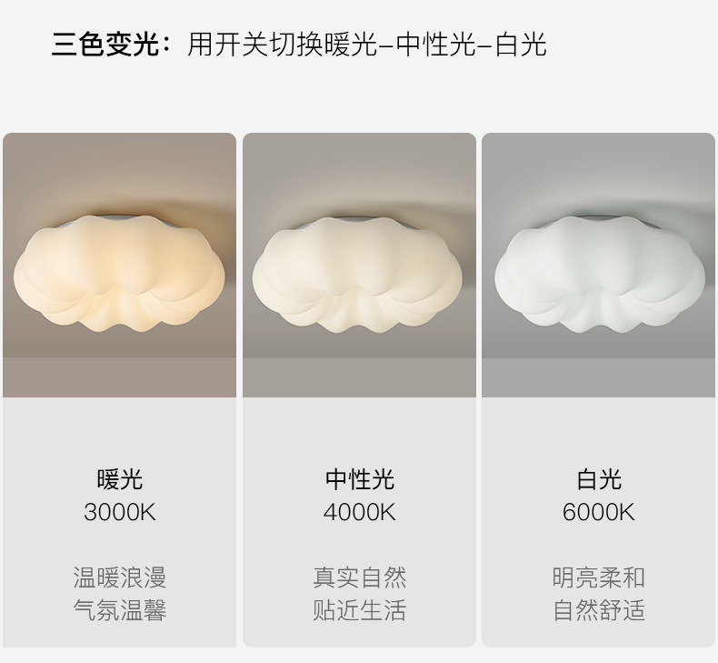 Nube influenciador techo lámpara estilo crema moderno cálido chicos niñas niños luz de habitación luz de dormitorio calabaza luz de red pic 22
