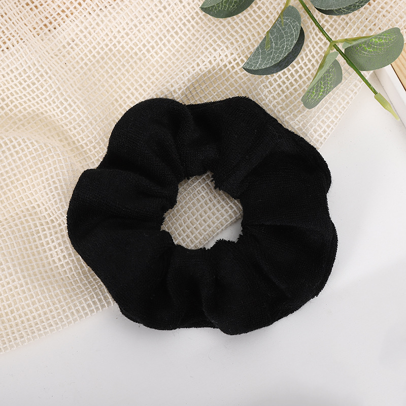 New European and American towel fabric hair band, water-absorbing plush pig large intestine hair rope, face washing head band, sports hair accessory, printed headwear pic 6