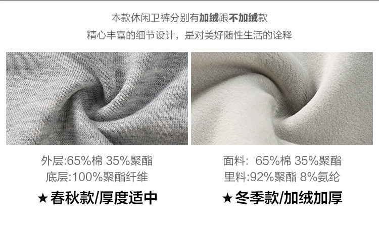 Cotton casual pants for men 2023 Spring/autumn knitted sports tapered sweatpants, loose, large-sized, fleece and thickened straight-leg pants pic 7