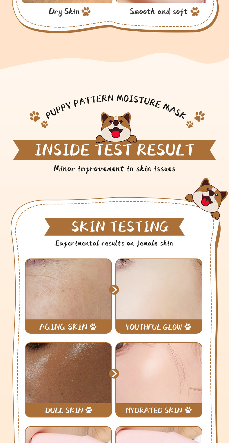 All English SADOER animal puppy pattern moisturizing Facial mask for cross-border export wholesale, exclusively for export pic 25