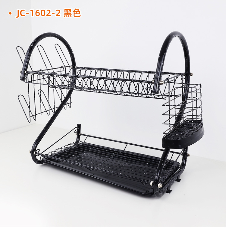 不锈钢碗碟沥水架家用放餐具筷子厨房置物架多功能台面双层收纳架详情18
