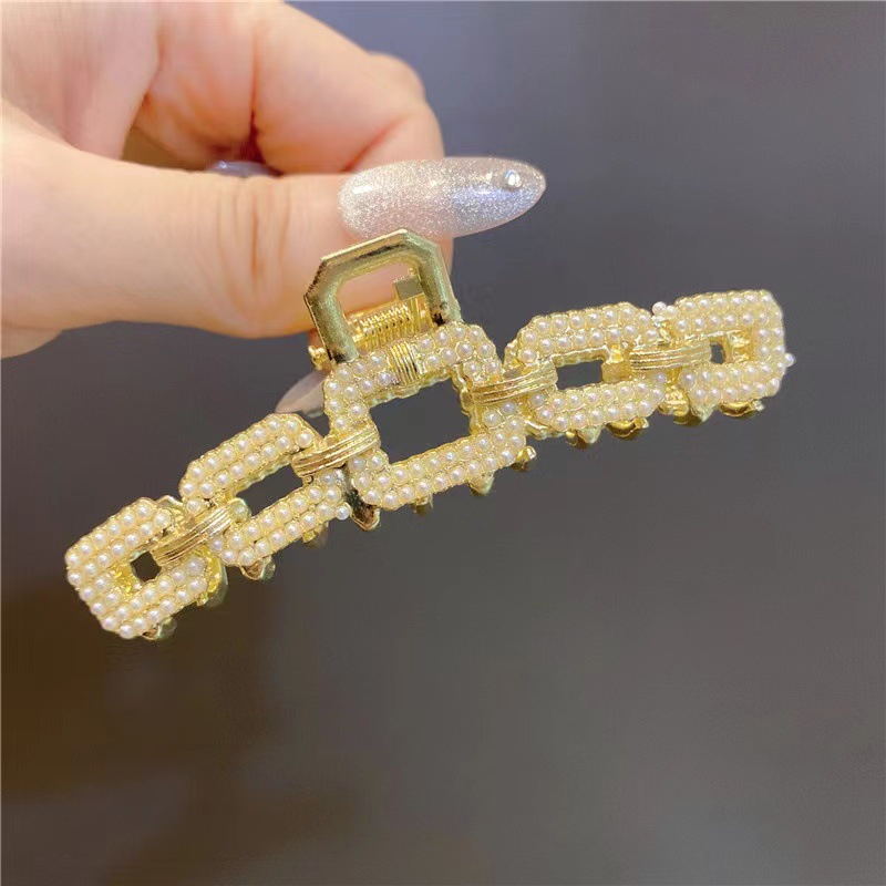 Mesh bow clip, Korean-style pearl tassel pendant hair clip, ancient style, super ethereal hair accessory, updo, shark clip pic 23