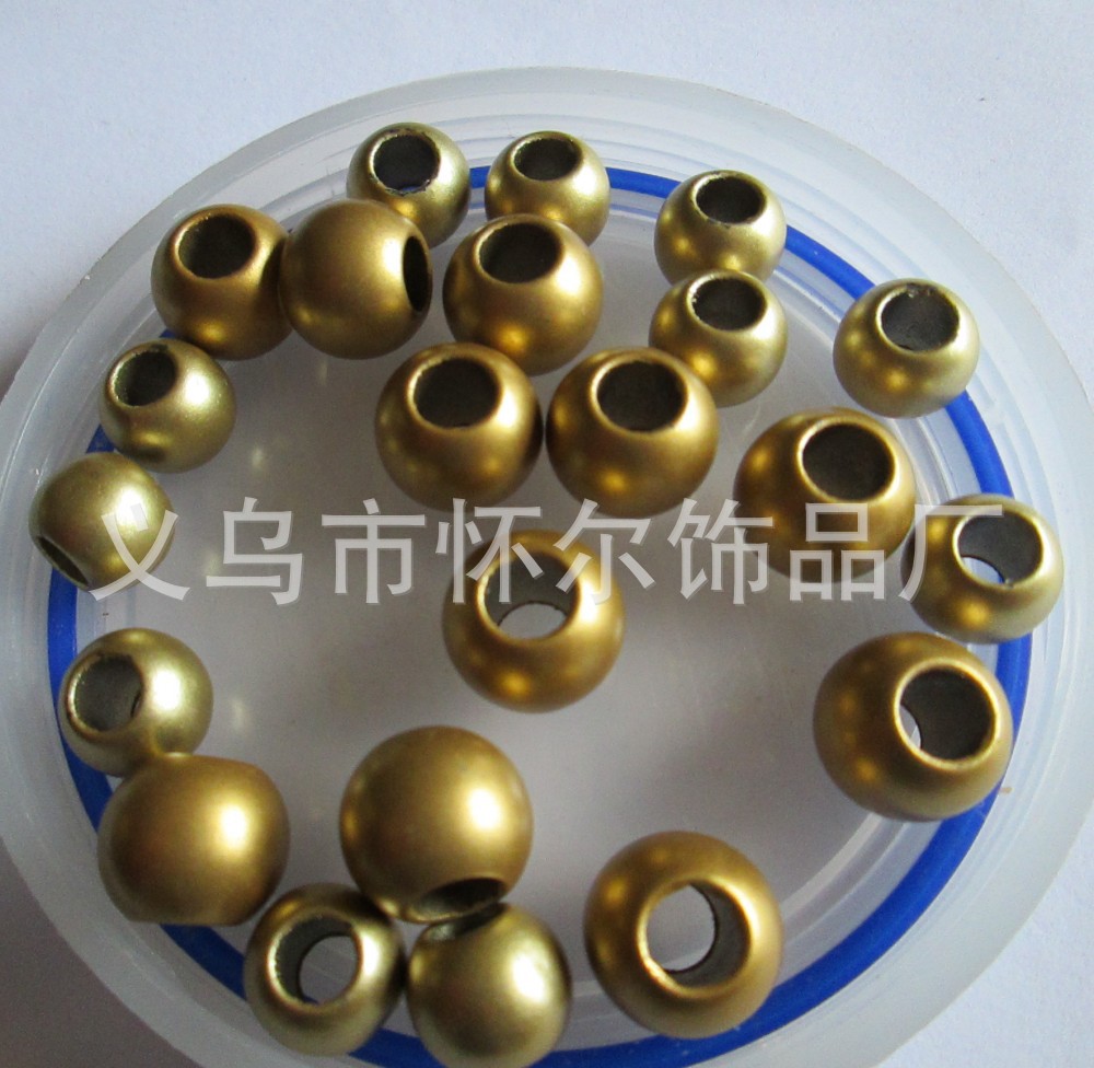 CCB电镀大孔珠 吊孔 塑料珠子合金配件 异形花 五角星 桃心珠子详情5