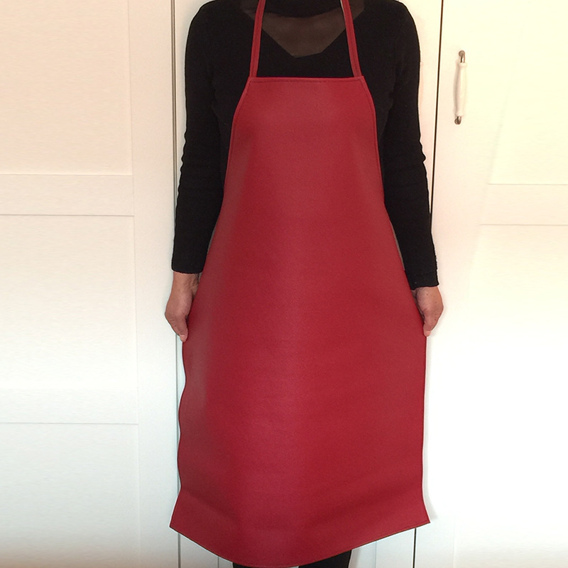 Factory wholesale leather waterproof and oil-resistant PU aprons, thickened adult restaurant chef, hotel car wash, labor protection leather aprons pic 9
