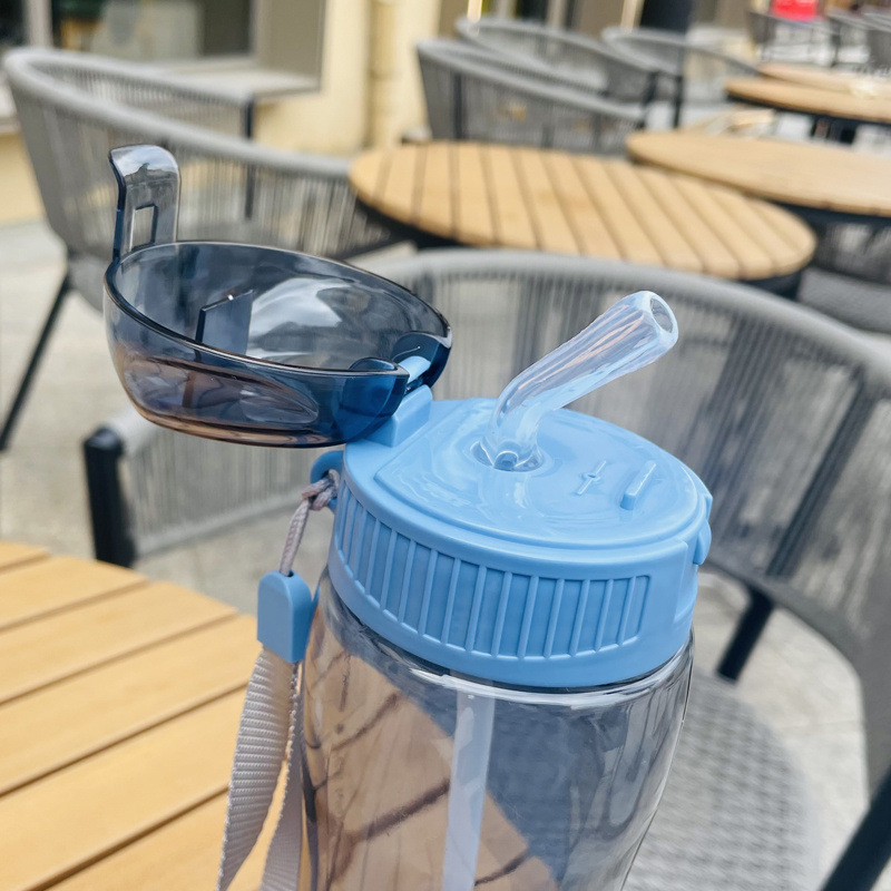 国潮运动吸管杯子大容量男女生塑料水杯耐热便携夏天简约耐摔防漏水壶详情2