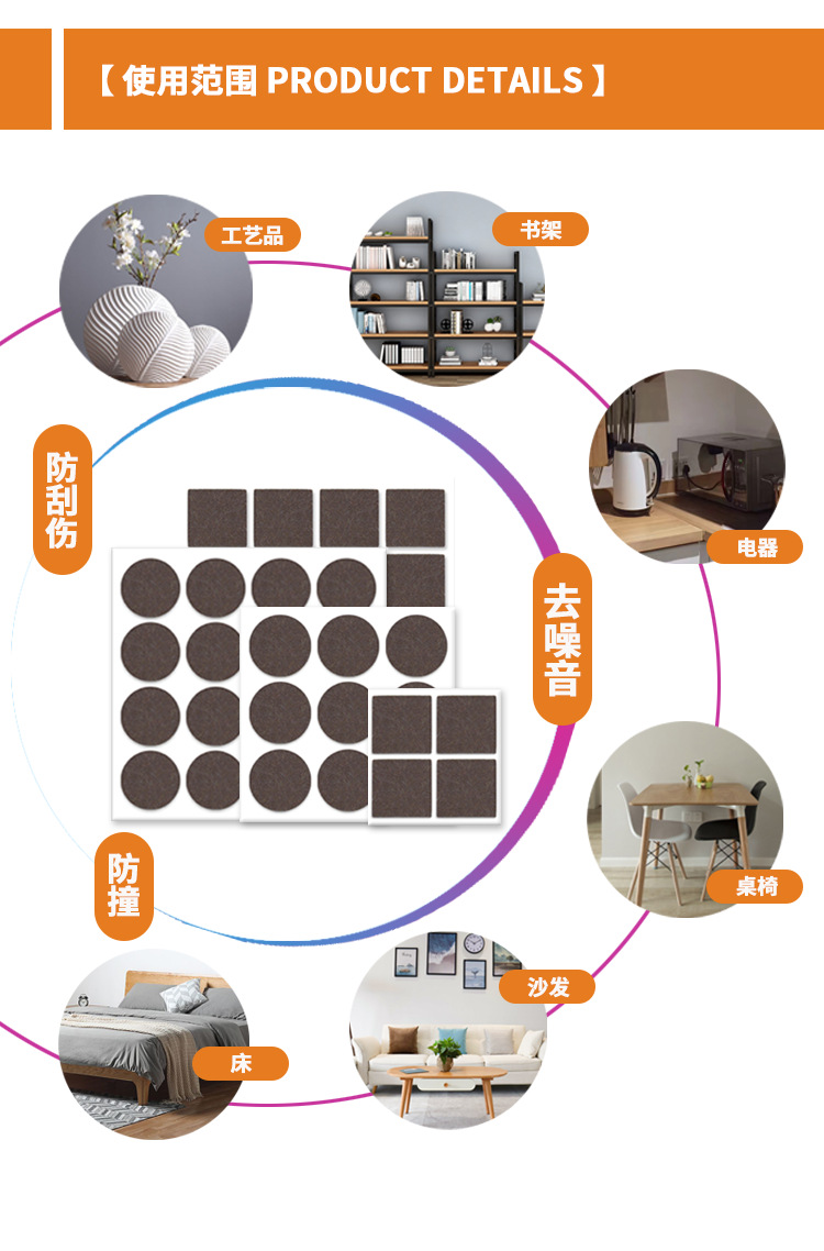 < personalizable > amazon hot sale table & chair foot mat multifuncional foot mat silencioso resistente al desgaste mesa y silla protector foot mat pic 4