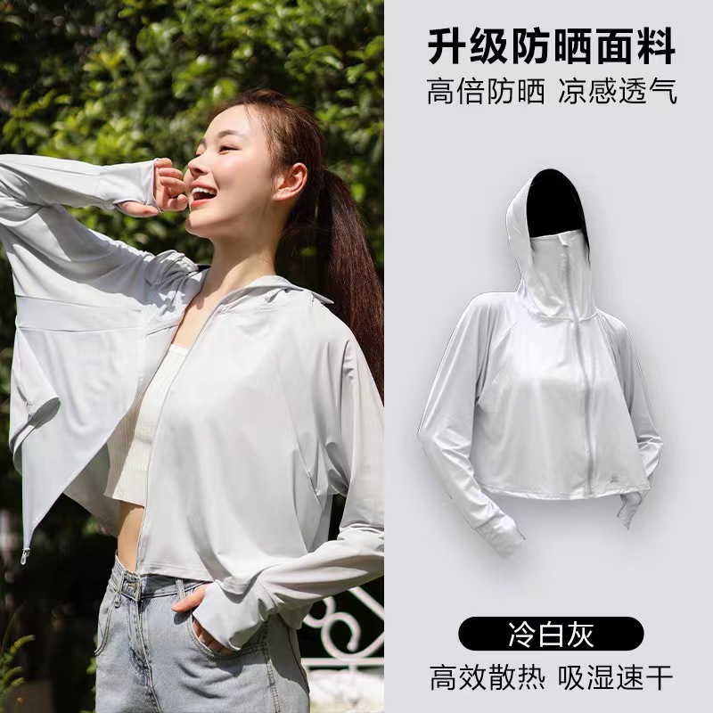 The same style of black rubber cap brim patchwork color-blocking Xiaoye Kazuko sun-protective clothing, yoga slimming little rabbit sun-protective clothing for women pic 21