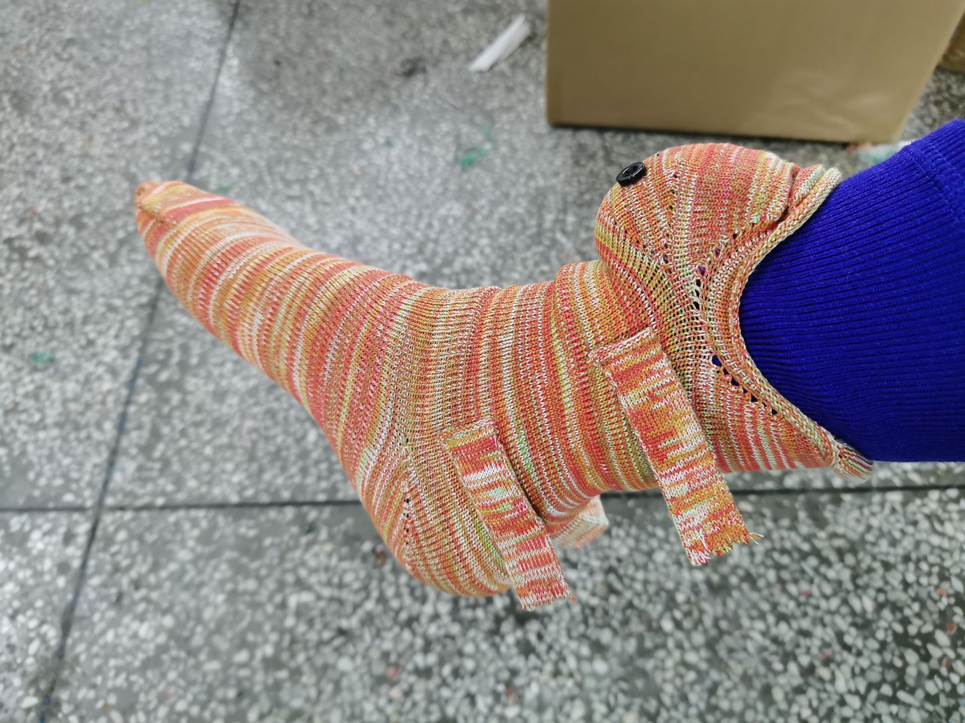 Hot items in stock: Knit Crocodile Socks, Christmas knitted crocodile socks, Shark socks, floor warm socks pic 1