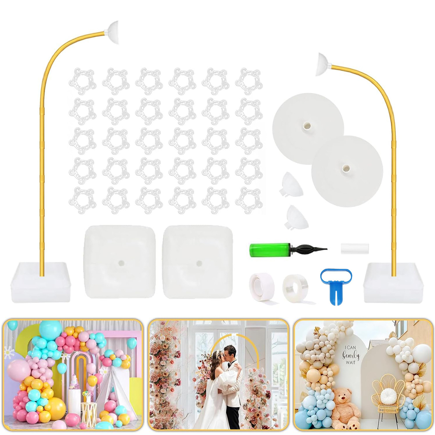 Wedding arch iron art frame, wedding road guide props, stage background decoration, wedding moon cave arch support pic 4