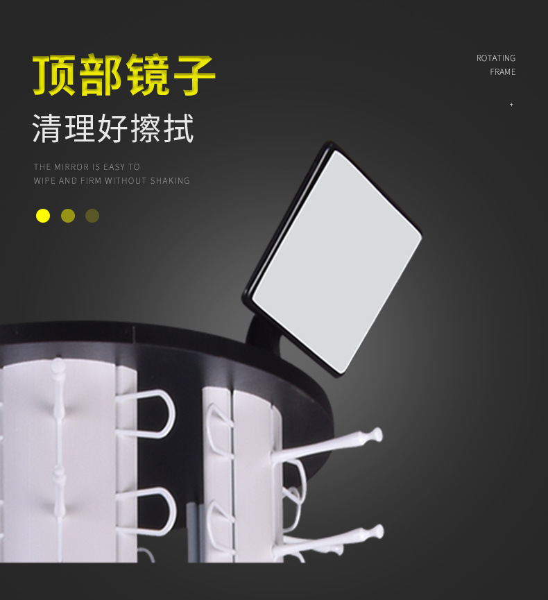银白色落地眼镜展示架 创意旋转眼镜店太阳镜陈列架 带镜子眼镜架详情5