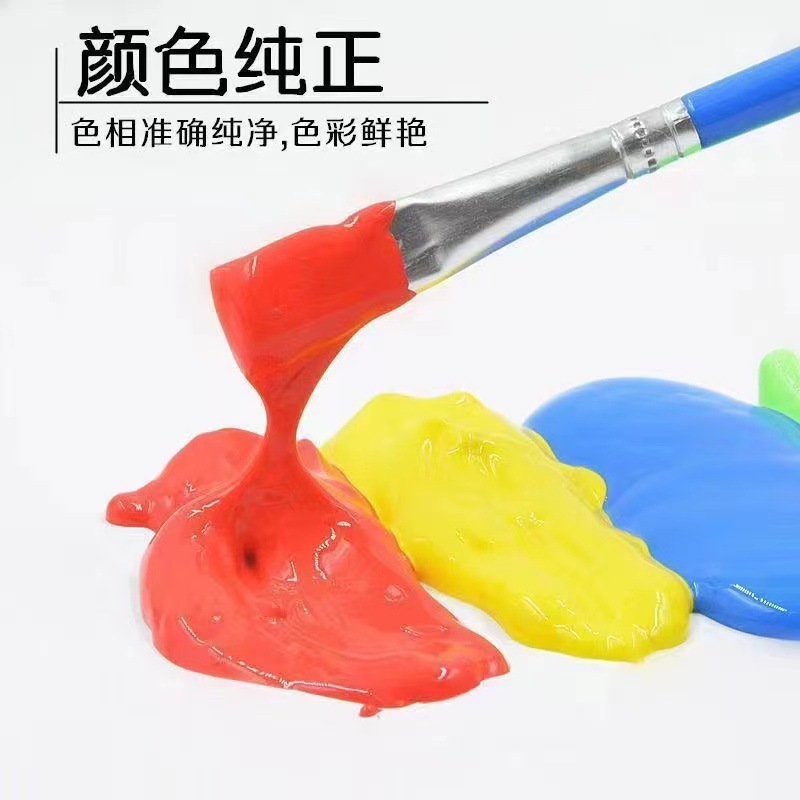 12色连体丙烯颜料3ML数字油画填色涂鸦娃娃颜料条多色彩绘颜料详情5