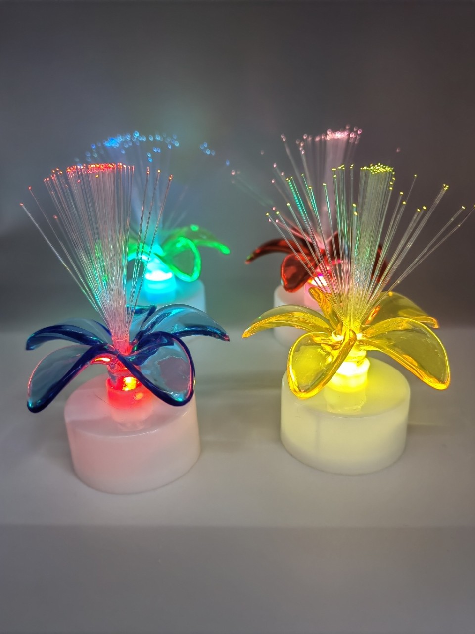 七彩渐变光纤花蜡烛灯 LED发光小型玩具 满天星花瓣灯闪光装饰 candl电子蜡烛灯详情1