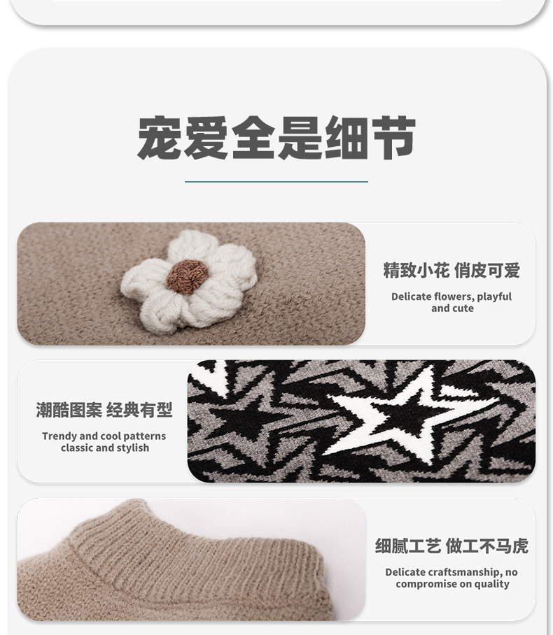 沣源宠物用品批发 新品秋冬款猫猫小狗狗毛衣 花朵图案针织毛衣 宠物保暖工艺品精选详情5