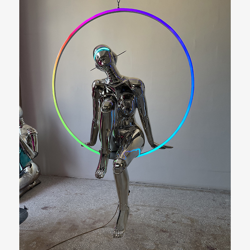 The electroplated Kongshanji light luxury living room floor-standing sculpture, the opening of the shopping mall, the moving-in gift, the craft display items, the trendy brand, and the decoration customers pic 11