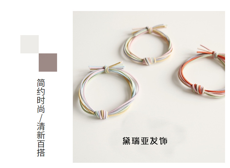 Basic hand-tied hair bands, hair ties, headwear, fairy forest style super fairy headwear, female Internet celebrity Instagram simple leather band pic 7